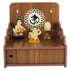 Lakhaji Christian Wooden Wall Hanging Temple for Home and Shop,Office and Home showpiece Temple (Brown-5)