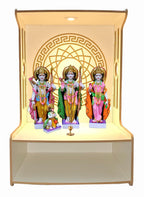 Alpine Willow Premium Temple for Home with Door I Height-18, Width-12, Depth-11 Inch I Puja Mandir for Home I Pooja mandir I Wooden Temple I Laddoo Gopal mandir I Devghar I Pooja ghar