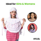 HYLOL Pure Cotton Innovative Stylish Heart Printed Pattern Fancy Scarf With Sun Protection Cover Face Cotton Mask for Women's and Girls (Heart), Female, Multicolour