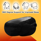 ONTREPID Travel Comfort Kit 3-in-1 – Neck Pillow, Eye Mask & Noise Cancelling Earplugs Set | Ergonomic Travel Pillow for Airplane, Car, Office Nap | Sleep Accessories for Long Flights