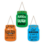 Artvibes Kitchen Brings Family Together Quote Decorative Wall Hanging Decoration item for Kitchen | Home Decor | House Warming Gifts | Kitchen Quotes Decor Item | Wall Decoration (WH_8906NN)