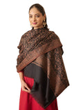 Pashmoda Women Meher Jaal Kashmiri Jamawar Woven Design Shawl (Size: 40x80in, 101x203cm) SECS54