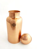 INDIAN ART VILLA Copper Shine Finish Water Bottle – 300 ML, Pure Copper Bottle for Ayurvedic Health Benefits, Drinkware, Stylish Design for Daily Use, Yoga, Travel, Office, and Gifting, Set of 1