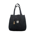 TruHemp Hemp Shopping Tote Bag with Dual Zippered Compartments | Spacious Eco Market Bag with Cotton Lining | 10L Capacity, Black, Medium