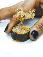 Astroghar Yellow Jasper 15 Crystals Chip Mini Tree