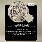FAHABO Woven Checkered Cotton Scarf for Women with Tassels – Lightweight Hijab, Stole & Head/Neck Wrap | Size: 72 L x 32 W (Beige and Blue)