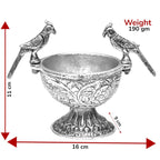 KridayKraft Aluminium Mukhwas Box Dryfruit Bowl (Silver)