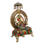 ARTVARKO Big Brass Ganesha Idol Lord Ganesh Statue Puja Home Entrance Decor Gift 17 Inch Height