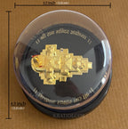 Kratidecor Golden Shri Ram Mandir Ayodhya Model Authentic Designer Temple Covered by a Glass Dome - Perfect for Home Decor, and Spiritual Gifting