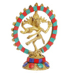 ARTVARKO Natraj Statue Handicraft Brass Dancing Natraja Idol Lord Shiva Dance Statue Religious Item for Pooja Room, Home Décor and Diwali Gift Item 5 Inch
