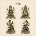 Shilpkala Brass Ganesh Idol 3.5 Inch - Exquisite Fine Detailing & Antique Finish, Premium Brass Murti for Mandir, Luxury Home Decor, Spiritual Gift Item, Divine Blessings & Festival Gift, (Brown)