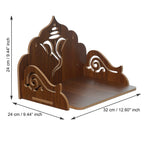 eCraftIndia Ganesha Design Wooden Temple for Home Office | Home Temple Pooja Mandir | Small Temple Gift for Diwali Housewarming