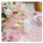 SPHINX Glass Votive Candle Holder for Home Decorations, for Weddings, Dinner Parties, Candle Light Dinners, Gift - (Clear, Ribbed Round, 4 Pieces)