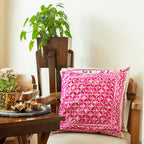 ATRANGI STUDIO Embroidered Rangrez Aari Cushion Covers - Set of 5 | Traditional Aari Embroidery | Threadwork Throw Pillow Covers with Zip Closure | Perfect for Sofa, Bed | 16x16 Inch (Multicolor)