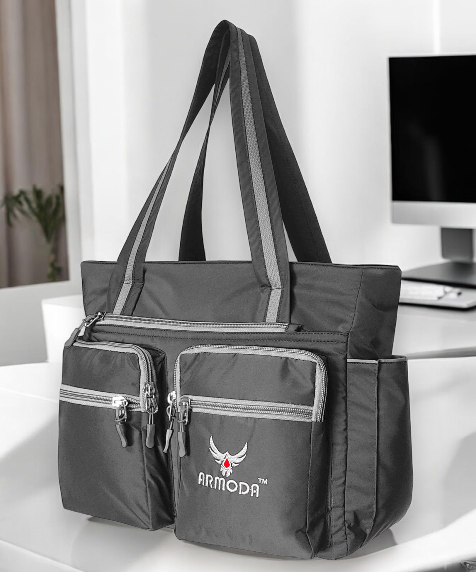 ARMODA Multipurpose Women Shoulder and Tote Bag (Grey)