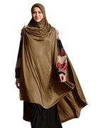 Mehar Hijab's Muslim Modest Women's Stylish Poly Cotton Solid Hijab ULEMA (Gold, Large)
