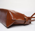 Carrylux Women's Soft PU Leather Tote Bag | Large Single Compartment Shoulder Handbag,Office, College & Casual | Brown