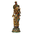 ARTVARKO Lord Murli Manohar Krishna Krishan Brass Statue Gift & Home Big Size Height 25 Inches