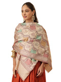 Pashmoda Women Floral Geometry Kaani Wool Blend Stole (Size : 28x80in, 71X203cm) AVST09
