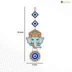 Artvibes Shri Ganesha with Evil Eye Wooden Wall Hanging For Good Fortune For Home Decoration | Livingroom | Spiritual Decor Items | Wall Illustrations | Ethnic Wall Decor | Wall Art Print (WH_8512N)
