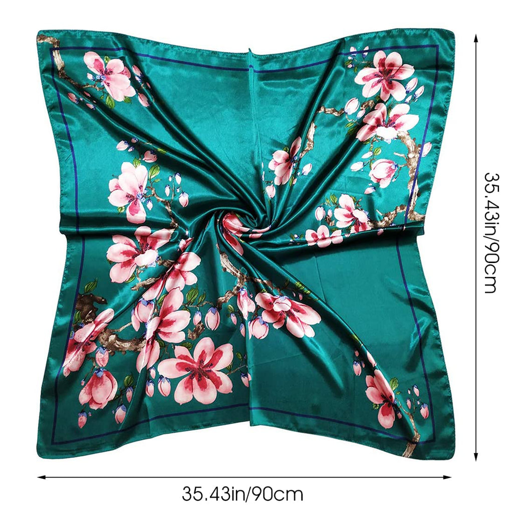 PALAY Satin Scarf for Women Stylish 35in Square Pillow Cover Hair Wrap