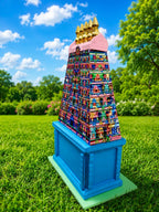 Traditional South Indian Temple Miniature Model for Decorative Purpose