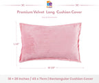 RD TREND® Corduroy Cushion Cover Set of 2, Striped Double Sided Decorative Throw Pillowcases for Sofa, Bed & Living Room Rectangular Long Cushion Covers 18x28 inches | Peach