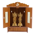 CrazyinK Beautiful MDF Wooden Temple, Pooja Mandir, Wall Hanging and Table Top Home Mandir Temple (Brown)