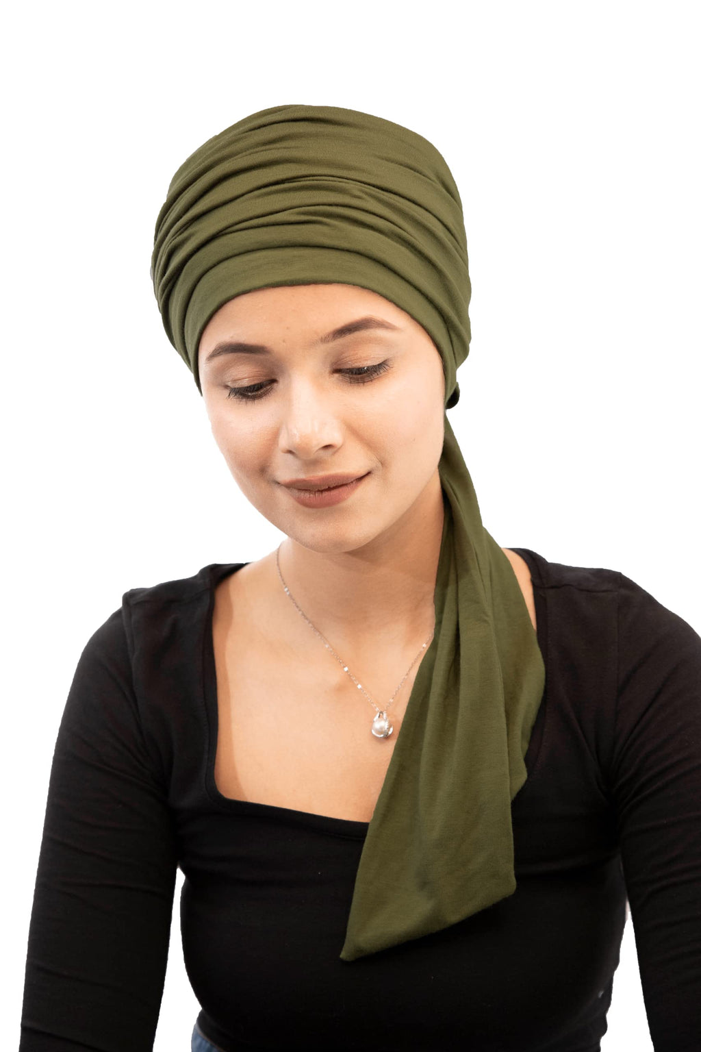 The Headscarves Women's Bamboo Viscose Prana Scarf (HS131_Chive)