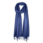 STOLE STUDIO Elegant Luxurious Sequence Viscose Stole Scarf (Navy Blue)