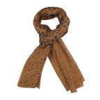 FabSeasons Brown Cotton Unisex Printed Scarf, Scarves, Stole and Shawl for Men & Women