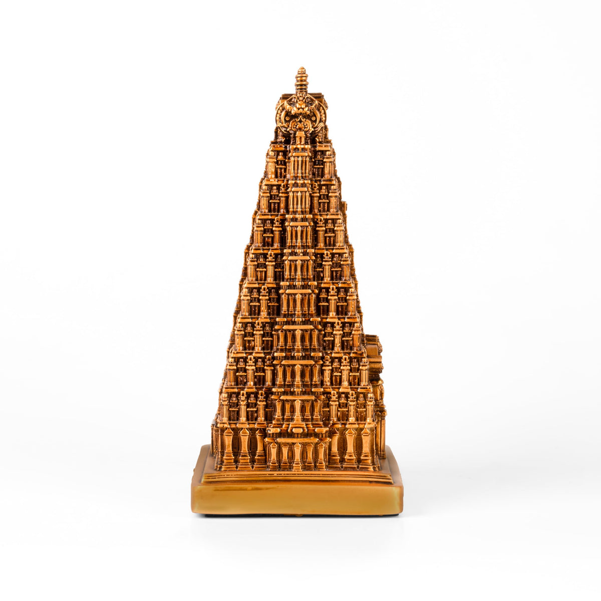 Artarium Rameshwaram Temple Miniature Statue – Shiva Lingam Model, Ramanathaswamy Mandir Idol, Sacred South Indian Temple Decor for Home/Office, Puja Gift, (Resin, Height- 9 Inch, Antique Finish)
