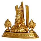 ARTVARKO Tirupati Balaji Venkateshwara Face Bust Brass Idol Vishnu Chakra Namah Shankh Statue Murti Lord Srinivasan 5.5 Inch