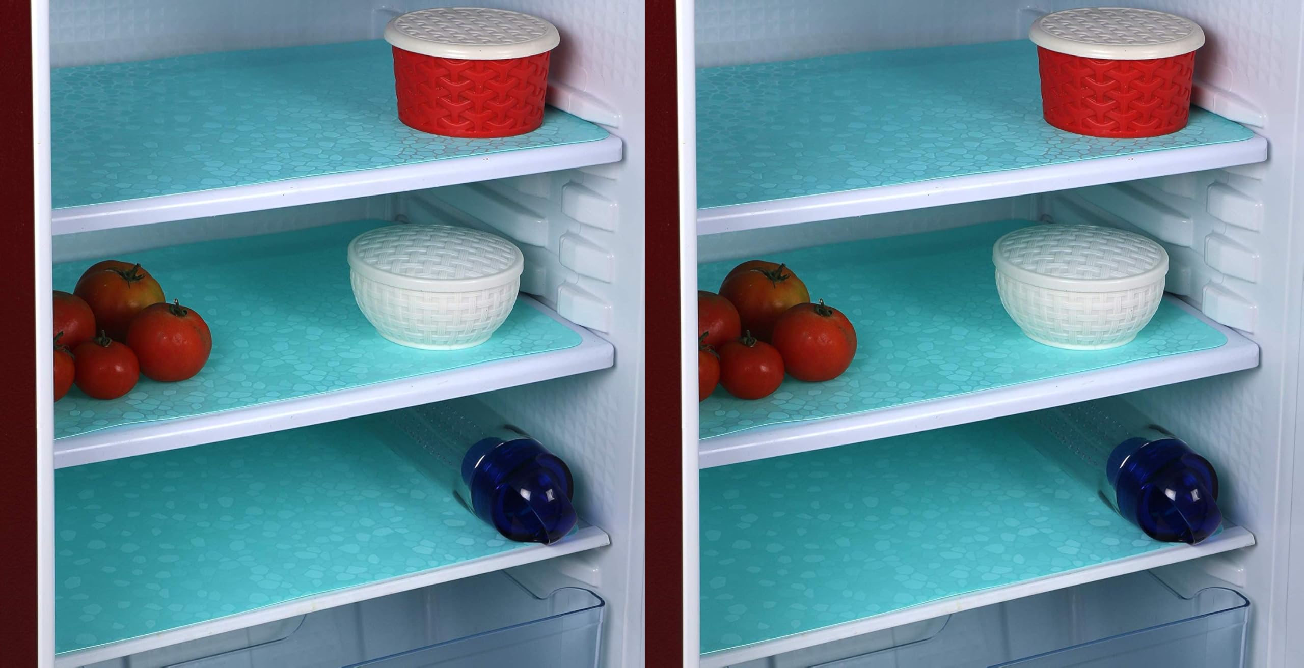FACTCORE Refrigerator Drawer Mat/Fridge Mat Set of 6 Piece (11.5 X 17.5 Inches) (SEA Green) Kafalo