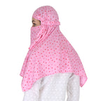 7 season's Cotton Scarf Cum Mask Universal Size Usable for vehicle Driver for sunlight UV protection White Printed Design… (Pink Heart - S)