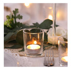 SPHINX Glass Votive Candle Holder, Tealight Candle Holder for Home Décor, Living Room, Table Centerpieces, Weddings, Dinner Parties, Candle Light Dinners, Gift - (Clear, Shot Glass-6 Pieces)