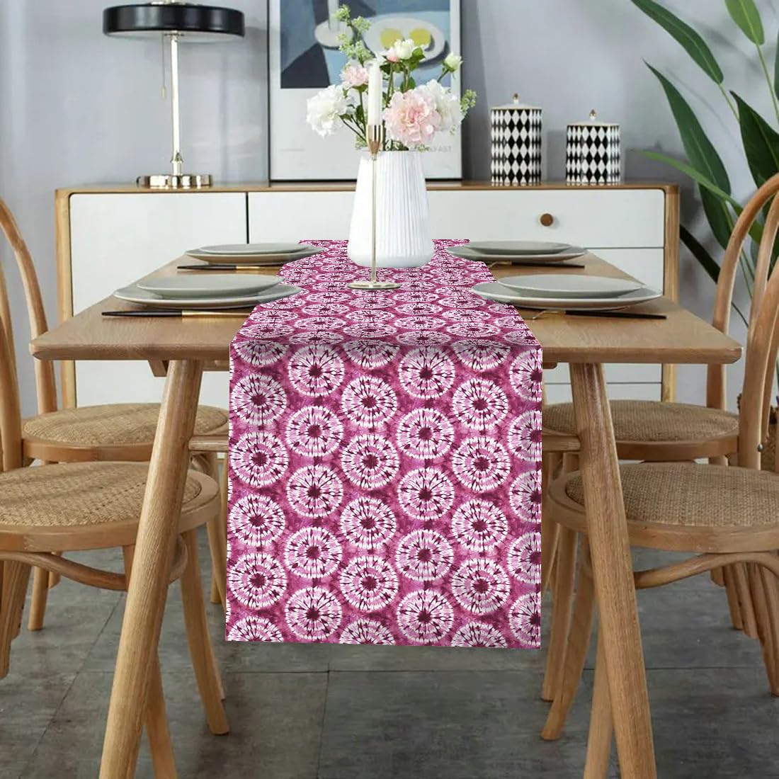 Furnishya Table Runner for 6 Seater Dining Table - Modern Decorative & Washable Runner for Dining | 13 X 72 Kafalo