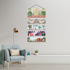 Artvibes Dancing Woman Elephant & Peacock Royal Folk Art Wooden Wall Hanger for Home Decor | Handcrafted Art | Festive Decor | Aesthetic Wooden Decor | Paintings For Wall | Ideal Gifts (WH_6727N)
