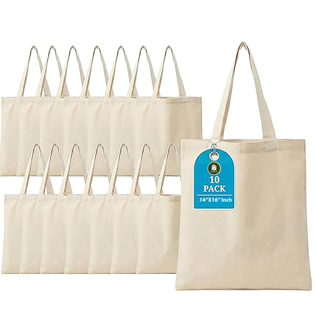 Sekawati Eco-Bags 14x16 Inch Plain Canvas Tote Bag