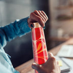 MILTON Copper Delight Design Water Bottle, 915 ml, Abstract | Lacquer Coating, Curved bottle | Diwali | Festive | Gifting | Yoga | Home | Kitchen | Vedic
