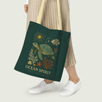 The Purple Tree Ocean Spirit Canvas Tote Bag - 1 Pc, Women Canvas Tote,Ecofriendly Bag, Stylish Bags For Women, Gifts for ocean Lovers