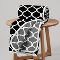 Divine Casa 120 GSM Microfiber Single Dohar | Soft & Lightweight Throw Blanket | Cozy & Breathable | All-Season Comfort | 210 x 140 CM | Moroccan Pattern | Caviar Kafalo
