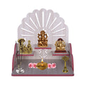 Lakhaji Beautiful MDF Wooden Temple Home Temple Pooja Mandir Wall Hanging and Table Top Home Mandir Temple Home Decor Beautiful Wooden Temple (White)