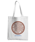 Studio JoySprout Warli Art Canvas Tote Bag | Roots of India Maharashtra Cotton Shopping Bag | Open Top Non Zipper | White | Unisex