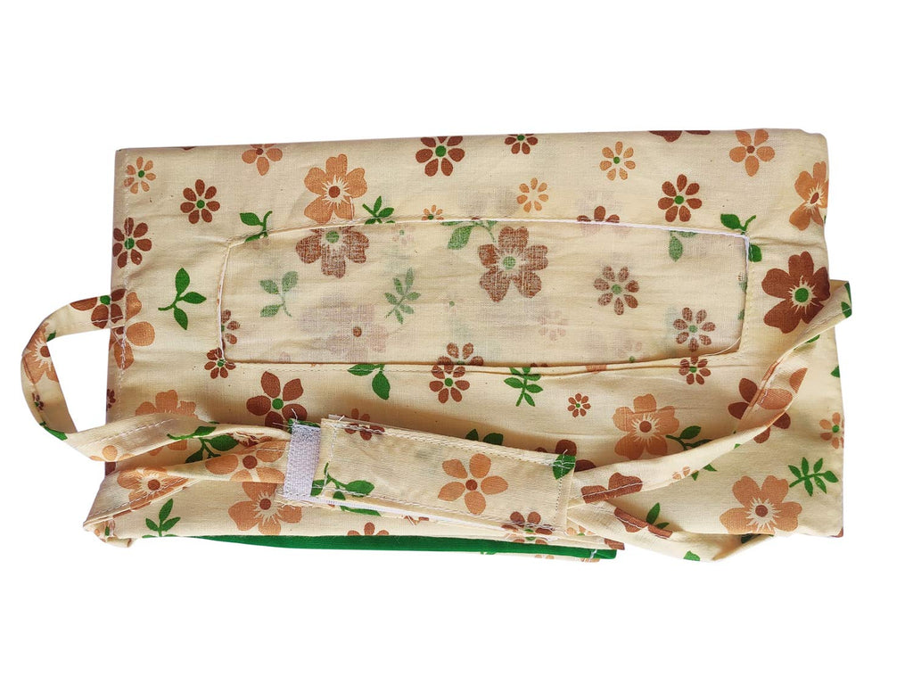 Switchon Export quality Cotton Innovative scarf with closer Hook and Loop Tape - Multi (Brown)