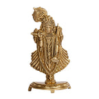 SVARUP Brass Dwarkadhish Bhagwan Lord Shrinath Ji Statue Krishna Idol Statue for Puja Mandir Murti Gift Gold Color 5.25 Inch