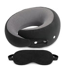 Aakarit Travel Neck/Head Pillow Set with Eye Mask – Plush Animal-Themed Soft Memory Foam Cushion, Adjustable Strap, Perfect for Long Flights, Road Comfort Trips | 1 PC