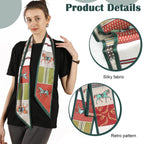 PALAY® Silk Neck Scarf for Women Stylish Satin Hair Wrap Handbag Decor