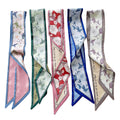 PALAY® 5pcs Hair Scarf Silk Scarf for Women Stylish Assorted Floral Print Neck Scarves & Headband Scarfs for Hair Styling or Handbag Ribbon Accessories - 34x2.7 Inch