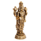ARTVARKO Brass Lord Tirupati Blessing Balaji Table Top Wall Door Hanging Statue God Venkateswara Incarnation of Vishnu Home Decor Entrance 16.5 Inch